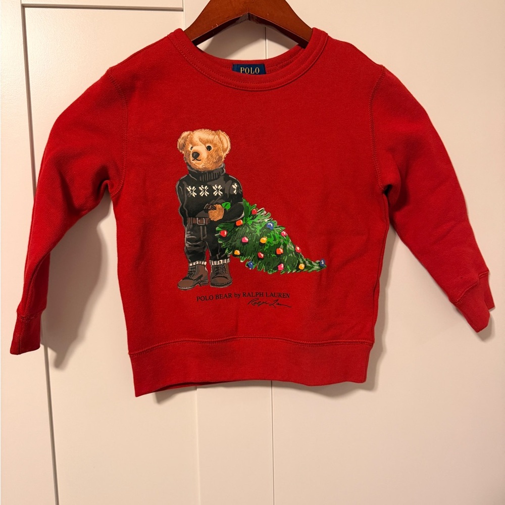 Polo by Ralph Lauren Kids Red Holiday Bear Sweatshirt